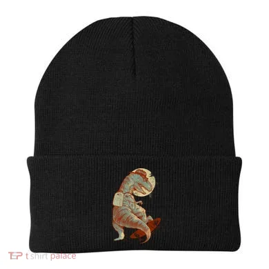 Hipster T-Rex Skateboarding Beanie