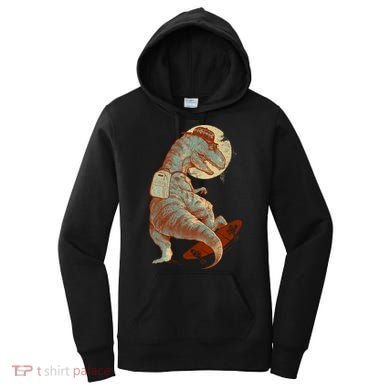 Hipster T-Rex Skateboarding Women's Hoodie