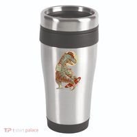Hipster T-Rex Skateboarding 16oz Travel Tumbler thumb 0