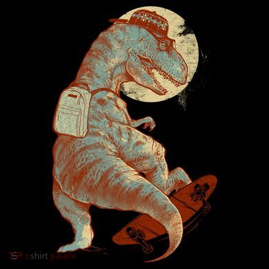 Hipster T-Rex Skateboarding 16oz Travel Tumbler