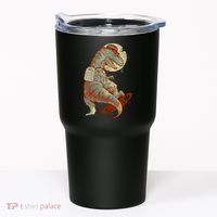 Hipster T-Rex Skateboarding Tumbler thumb 0