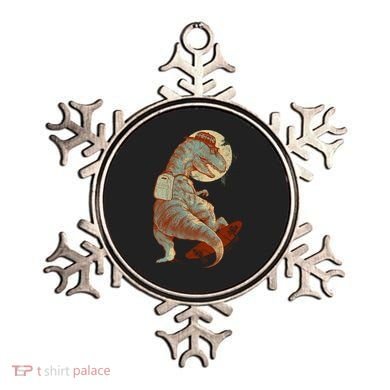 Hipster T-Rex Skateboarding Ornament