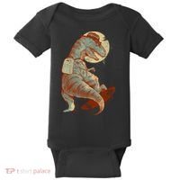 Hipster T-Rex Skateboarding Baby Bodysuit thumb 0