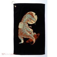 Hipster T-Rex Skateboarding Golf Towel thumb 0