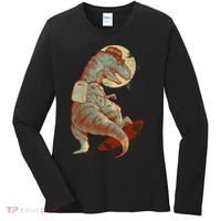 Hipster T-Rex Skateboarding Women's Long Sleeve Shirt thumb 0