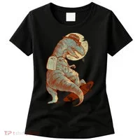 Hipster T-Rex Skateboarding Women's T-Shirt thumb 0