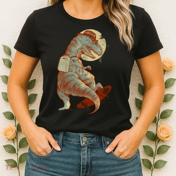 Hipster T-Rex Skateboarding Women's T-Shirt