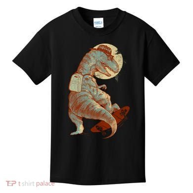 Hipster T-Rex Skateboarding Kids T-Shirt