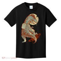 Hipster T-Rex Skateboarding Kids T-Shirt thumb 0