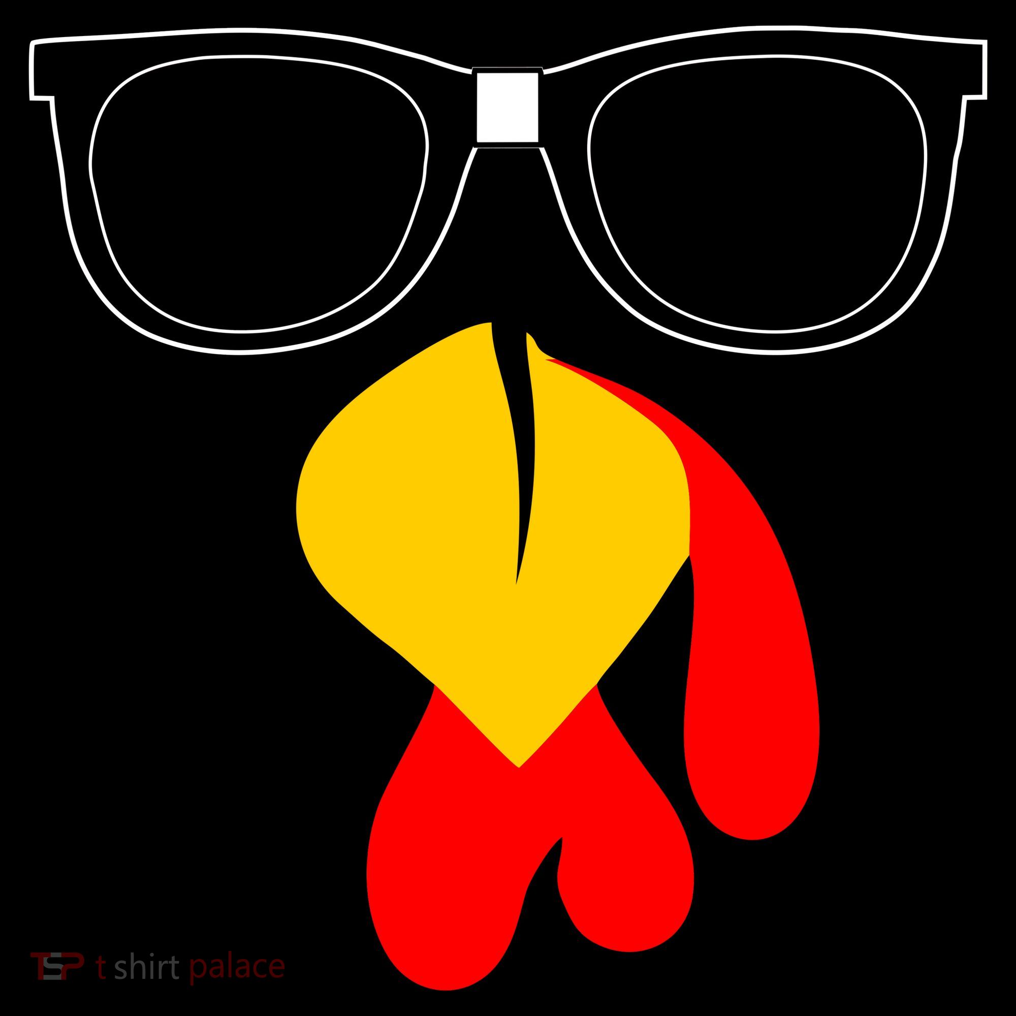 Hipster Turkey Nerd Glasses Thanksgiving USA-Made Doggie Bandana