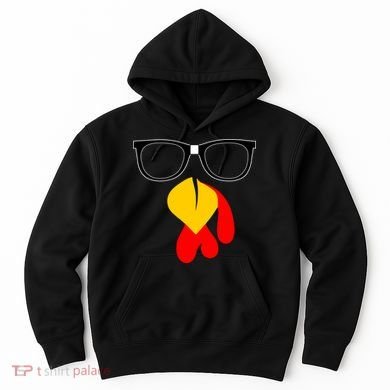 Hipster Turkey Nerd Glasses Thanksgiving Hoodie