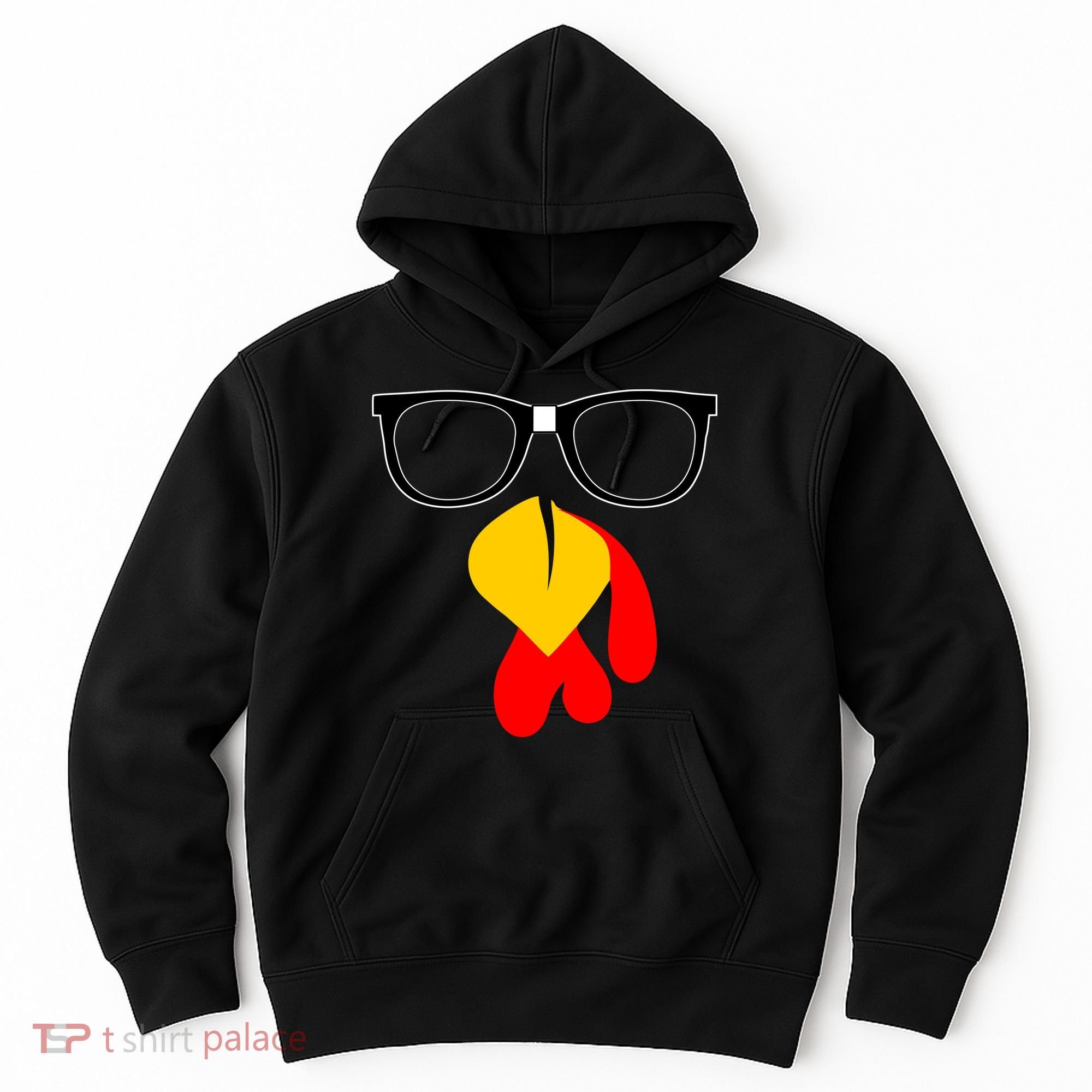 Hipster Turkey Nerd Glasses Thanksgiving Hoodie