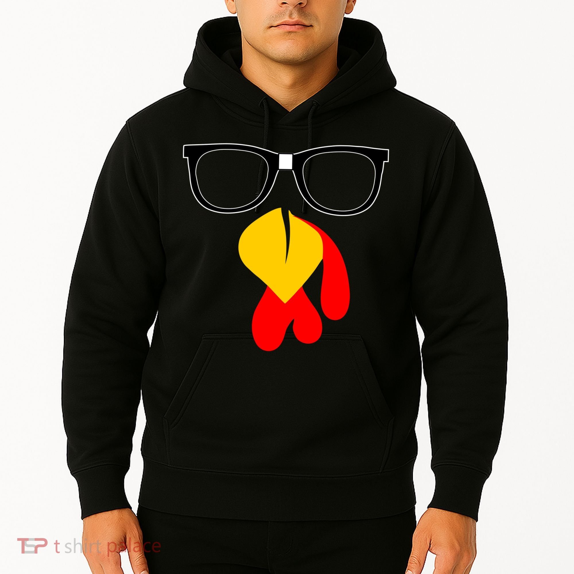 Hipster Turkey Nerd Glasses Thanksgiving Hoodie