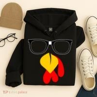 Hipster Turkey Nerd Glasses Thanksgiving Hoodie thumb 4