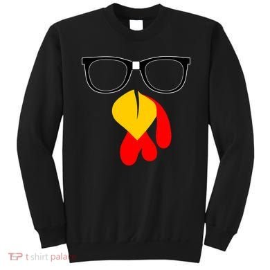 Hipster Turkey Nerd Glasses Thanksgiving Sweatshirt