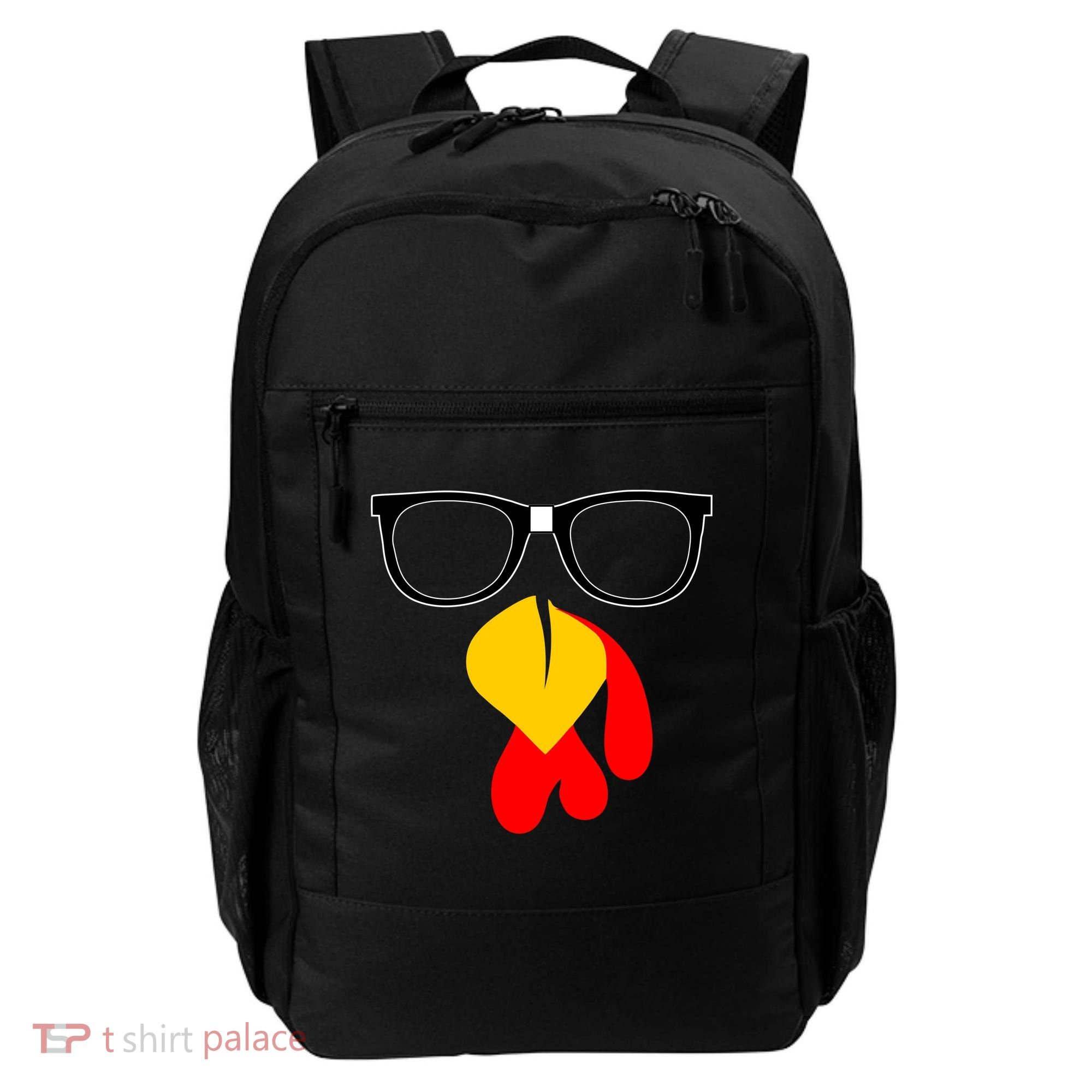 Hipster Turkey Nerd Glasses Thanksgiving Backpack