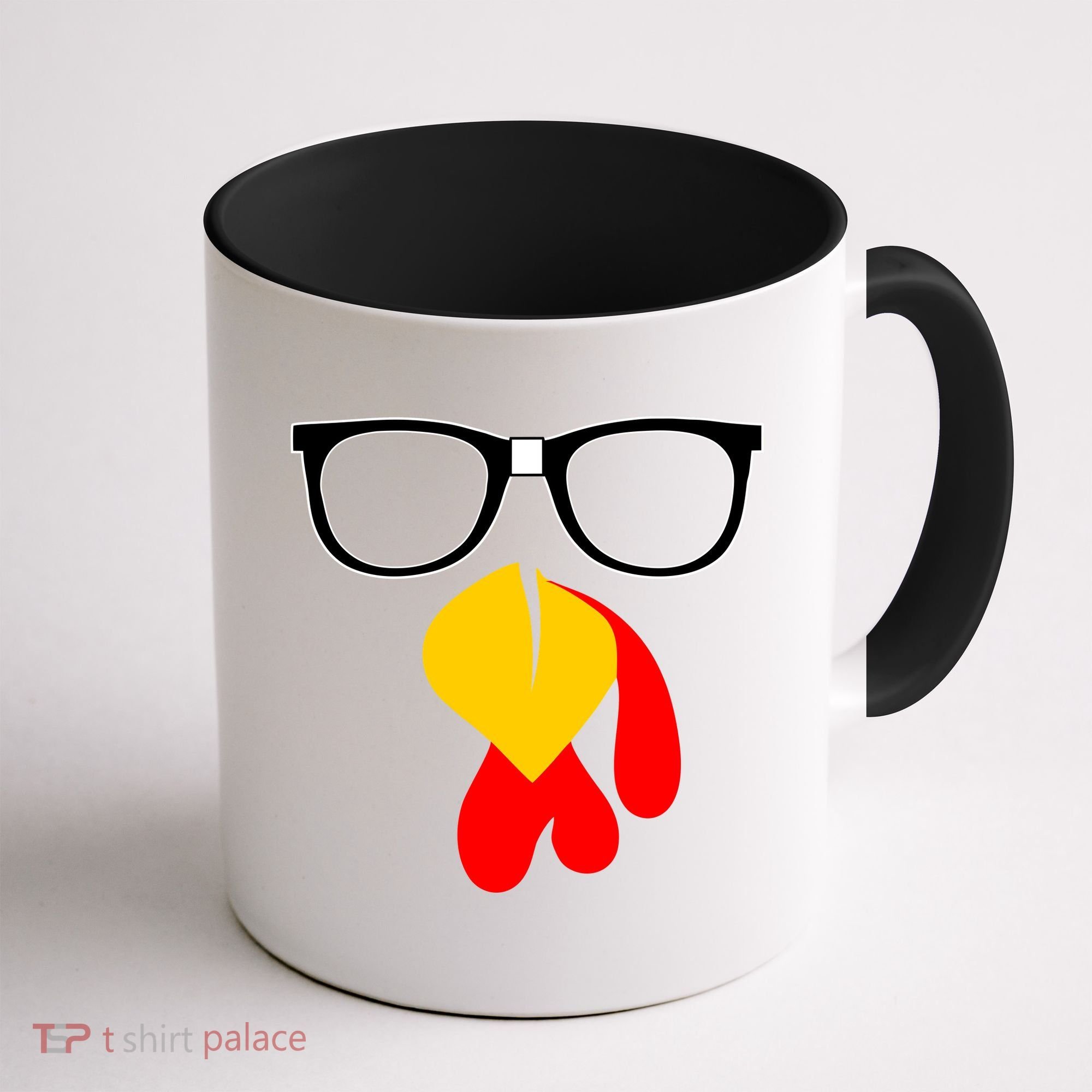 Hipster Turkey Nerd Glasses Thanksgiving Coffee Mug
