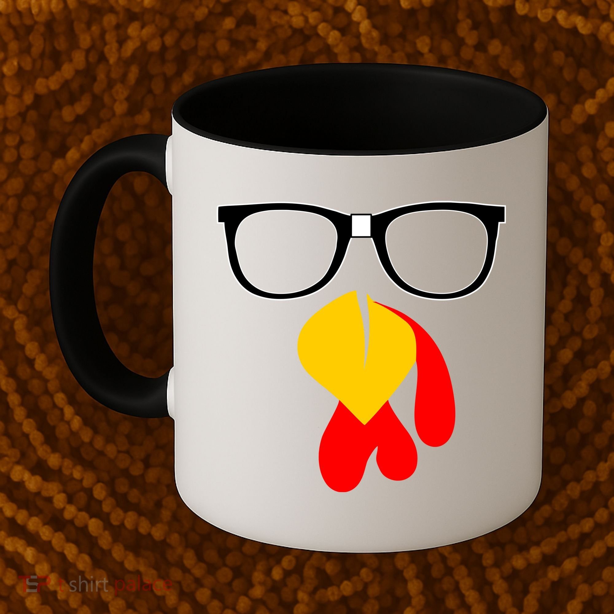 Hipster Turkey Nerd Glasses Thanksgiving Coffee Mug