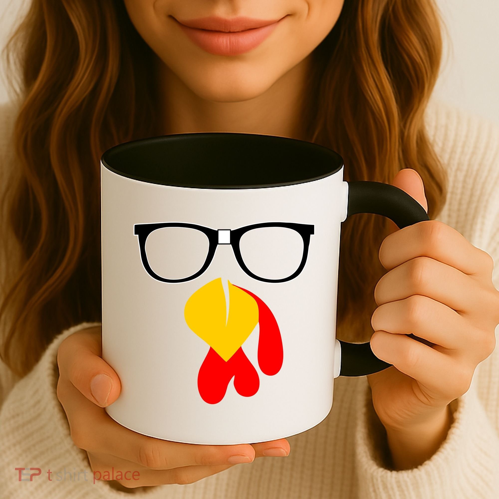 Hipster Turkey Nerd Glasses Thanksgiving Coffee Mug