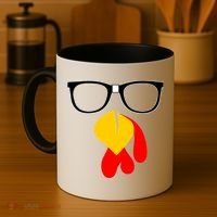 Hipster Turkey Nerd Glasses Thanksgiving Coffee Mug thumb 4