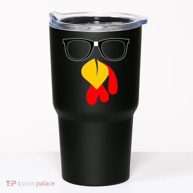 Hipster Turkey Nerd Glasses Thanksgiving Tumbler
