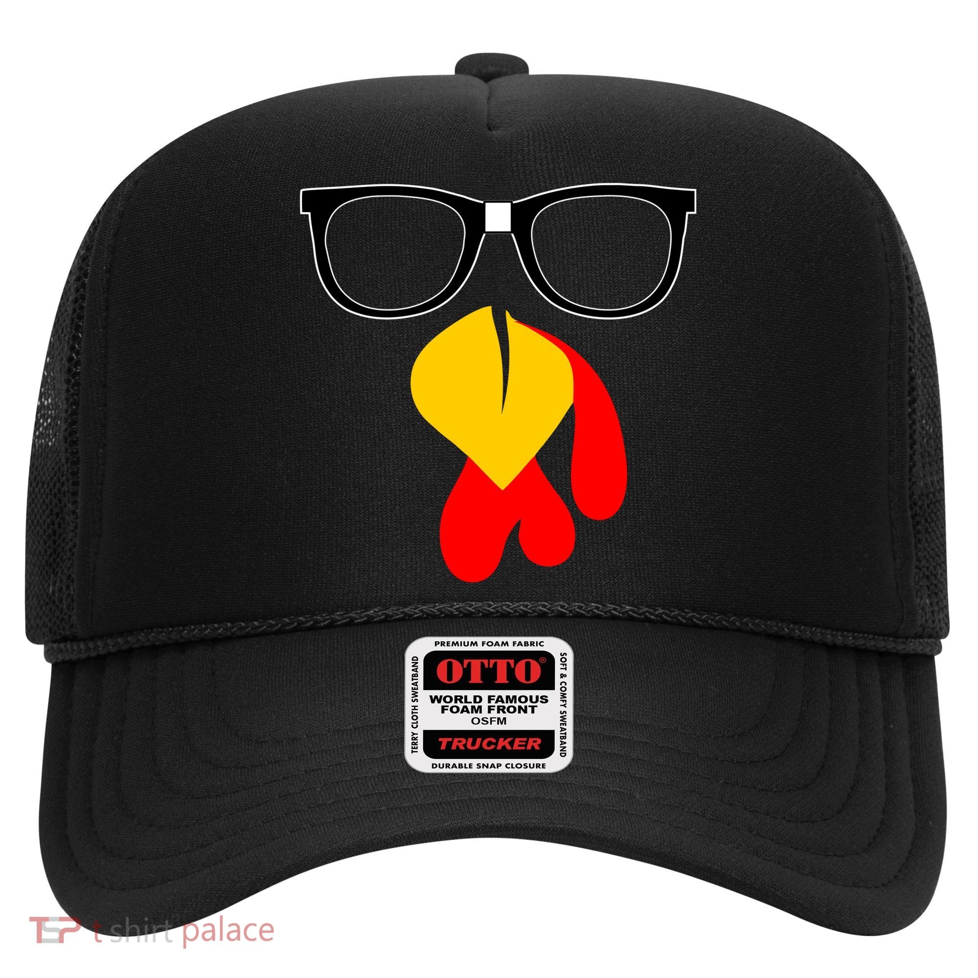 Hipster Turkey Nerd Glasses Thanksgiving Hat