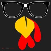 Hipster Turkey Nerd Glasses Thanksgiving Golf Towel thumb 3