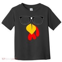 Hipster Turkey Nerd Glasses Thanksgiving Toddler T-Shirt thumb 0