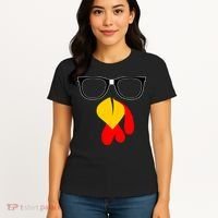 Hipster Turkey Nerd Glasses Thanksgiving Women's T-Shirt thumb 4