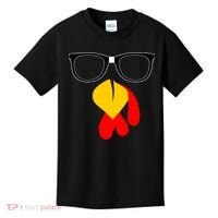 Hipster Turkey Nerd Glasses Thanksgiving Kids T-Shirt thumb 0