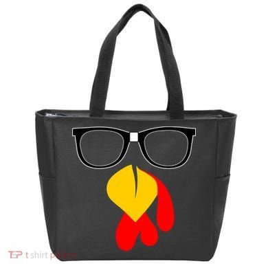 Hipster Turkey Nerd Glasses Thanksgiving Tote Bag