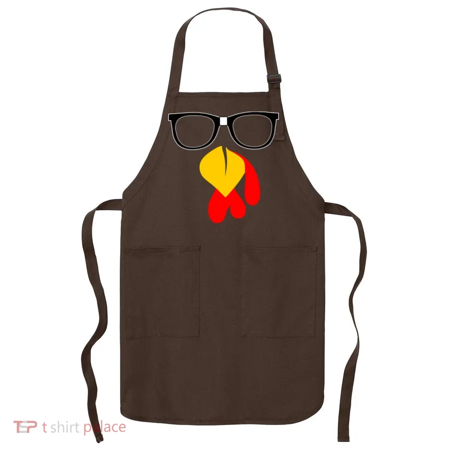 Hipster Turkey Nerd Glasses Thanksgiving Apron