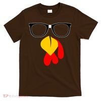 Hipster Turkey Nerd Glasses Thanksgiving T-Shirt thumb 0