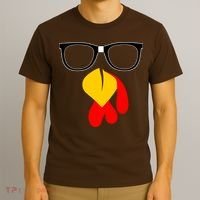 Hipster Turkey Nerd Glasses Thanksgiving T-Shirt thumb 3