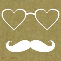 Hipster Valentine's Day Heart Glasses w/ Mustache Garment-Dyed Women's Muscle Tee thumb 6