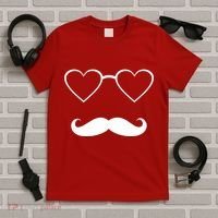 Hipster Valentine's Day Heart Glasses w/ Mustache T-Shirt thumb 5