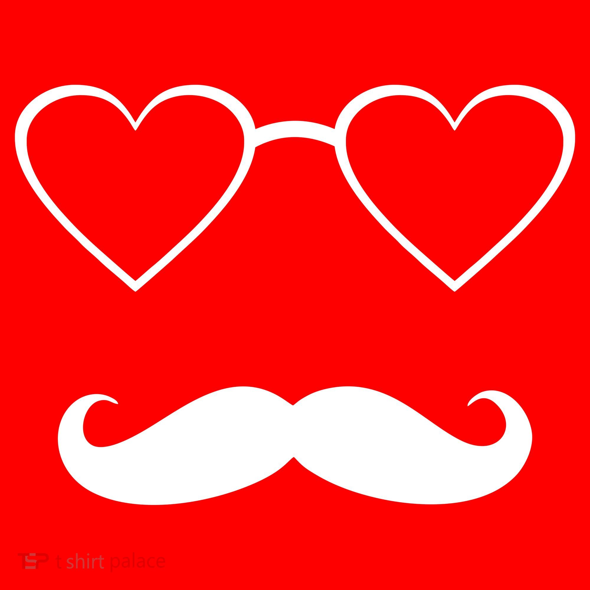 Hipster Valentine's Day Heart Glasses w/ Mustache Toddler Hoodie