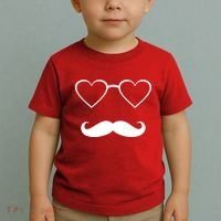 Hipster Valentine's Day Heart Glasses w/ Mustache Toddler T-Shirt thumb 2