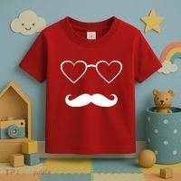 Hipster Valentine's Day Heart Glasses w/ Mustache Toddler T-Shirt thumb 3