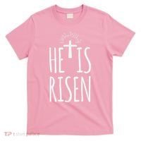 He Is Risen Christian Gifts Happy Easter T-Shirt thumb 0