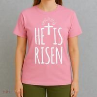 He Is Risen Christian Gifts Happy Easter T-Shirt thumb 4