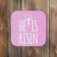 He Is Risen Christian Gifts Happy Easter Coaster thumb 0