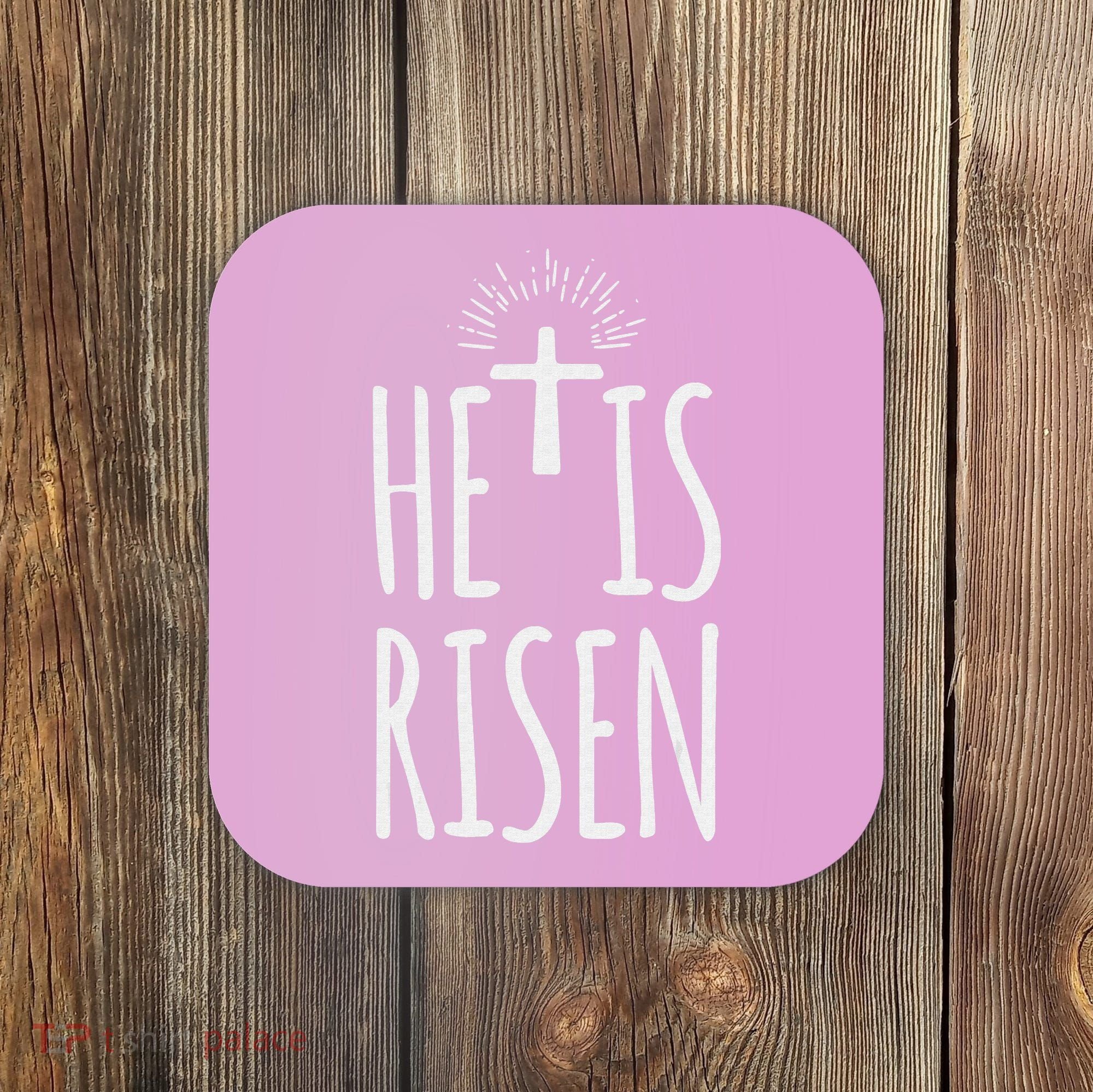 He Is Risen Christian Gifts Happy Easter Coaster