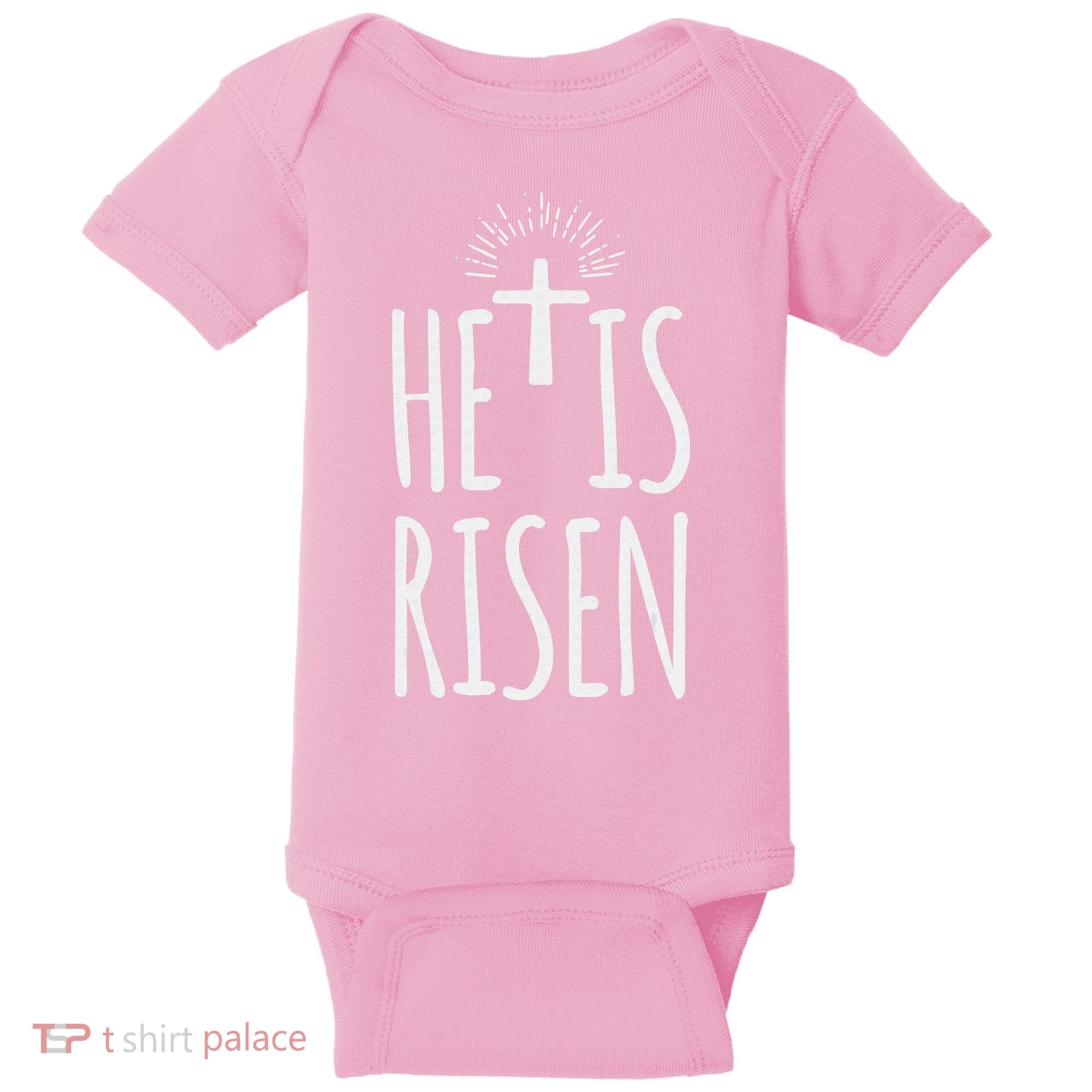 He Is Risen Christian Gifts Happy Easter Baby Bodysuit