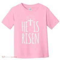 He Is Risen Christian Gifts Happy Easter Toddler T-Shirt thumb 0