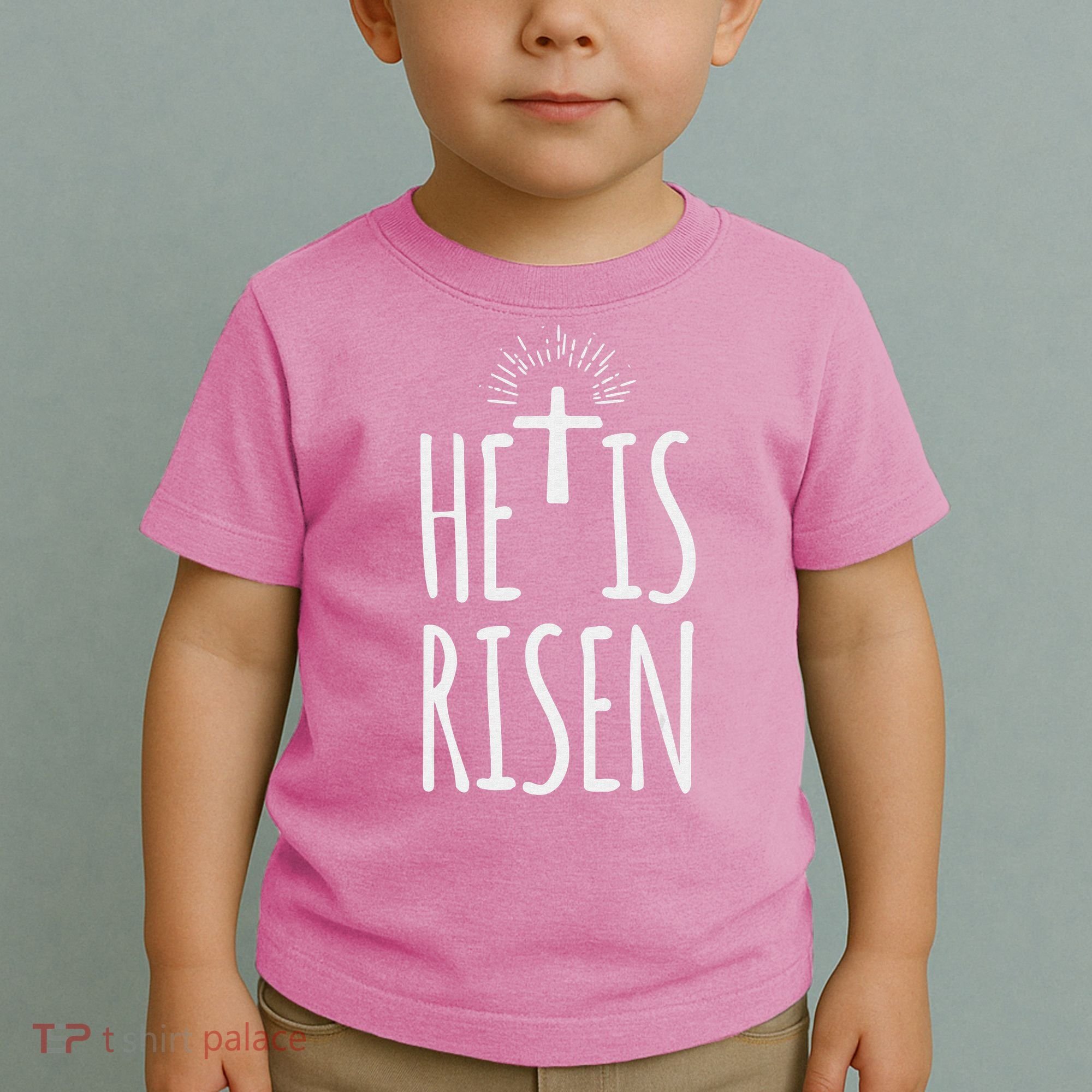 He Is Risen Christian Gifts Happy Easter Toddler T-Shirt
