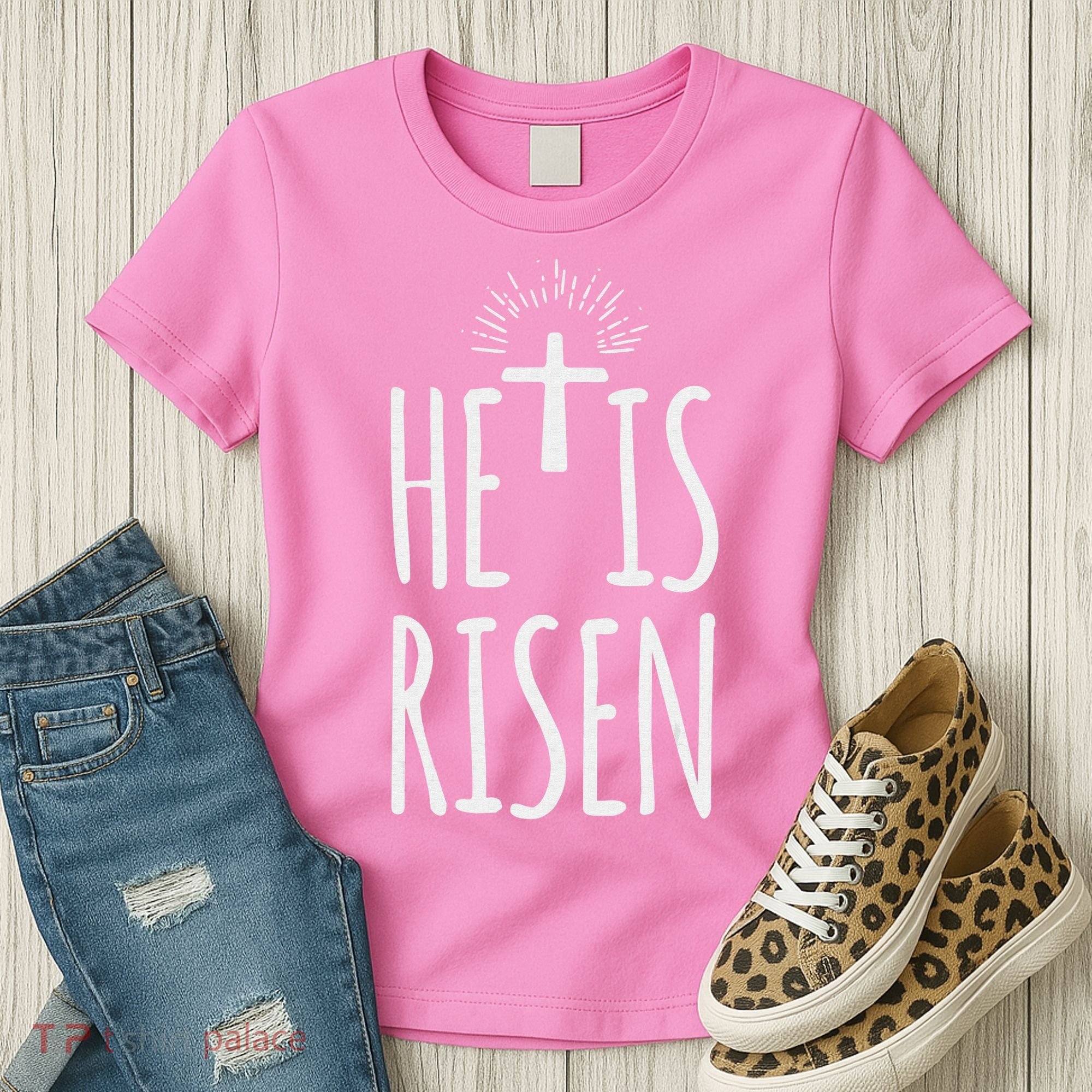 He Is Risen Christian Gifts Happy Easter Women's T-Shirt