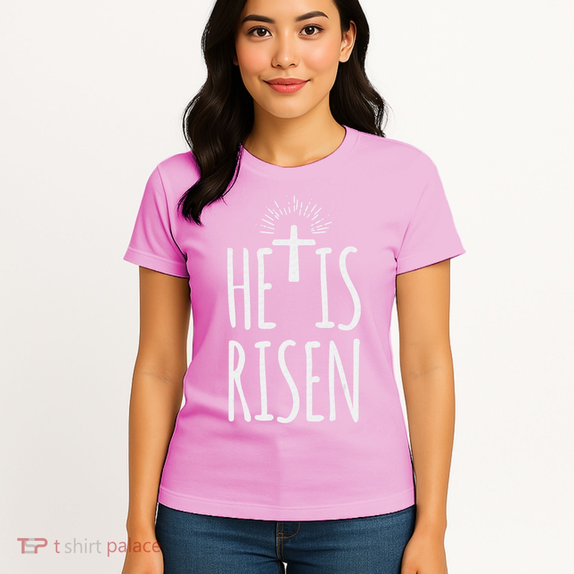 He Is Risen Christian Gifts Happy Easter Women's T-Shirt
