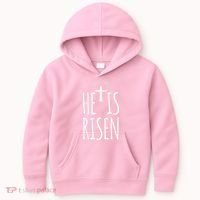 He Is Risen Christian Gifts Happy Easter Kids Hoodie thumb 0