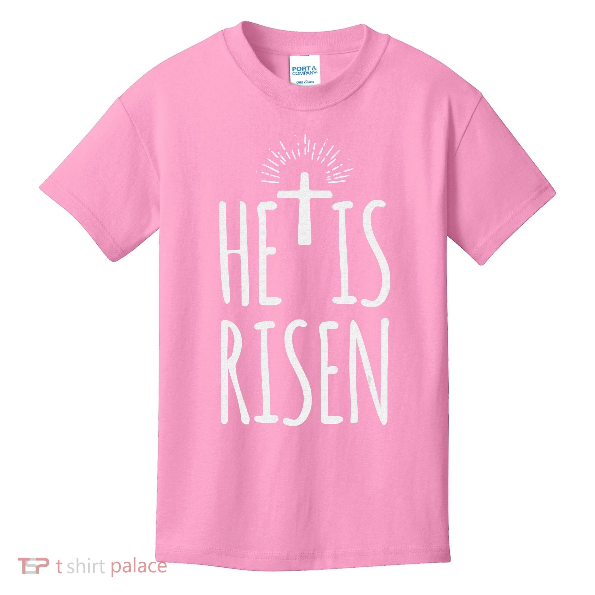 He Is Risen Christian Gifts Happy Easter Kids T-Shirt